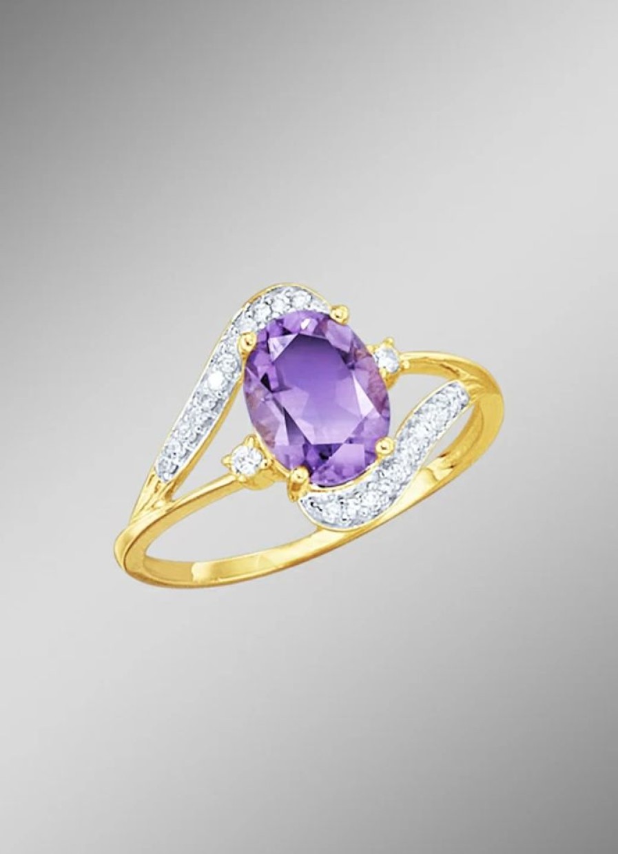 Schmuch&Uhren BADER | Damenring Mit Echt Amethyst