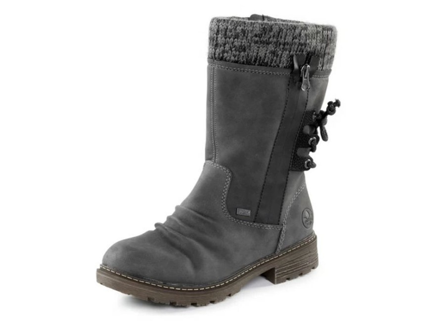 Damenmode BADER | Rieker Stiefel Aus Nubukmaterial