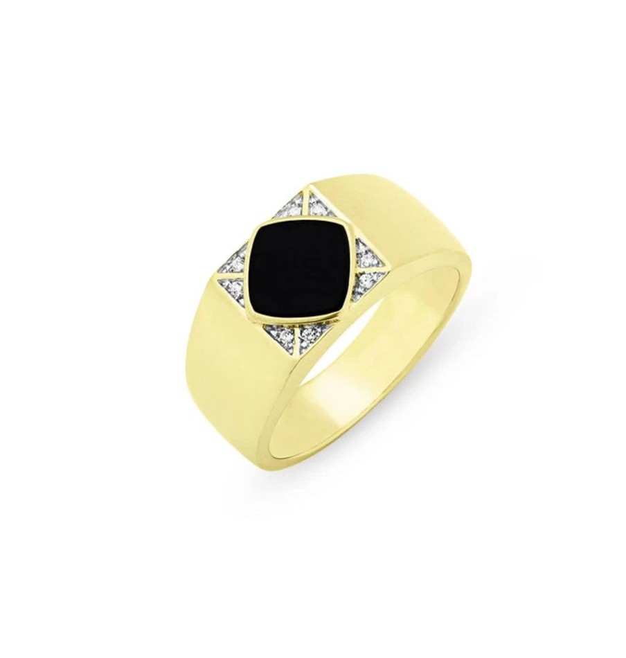 Schmuch&Uhren BADER | Herrenring Mit Echt Onyx