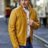 Herrenmode BADER | Lederblouson Mit Teilelastischem Bund