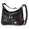 Damenmode BADER | Patchwork-Tasche Aus Nappaleder Mit Synthetik-Einsatzen