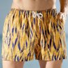 Herrenmode BADER | Badeshorts Mit Buntem Druckdessin, Microfaser