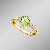 Schmuch&Uhren BADER | Massiver Damenring Mit Echt Peridot Und 2 Diamanten