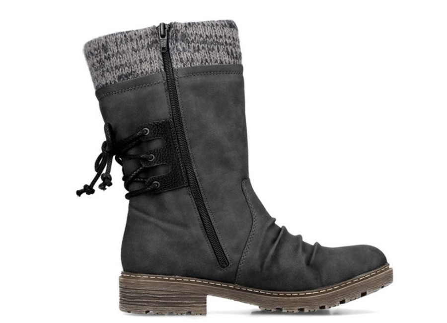 Damenmode BADER | Rieker Stiefel In Knitteroptik