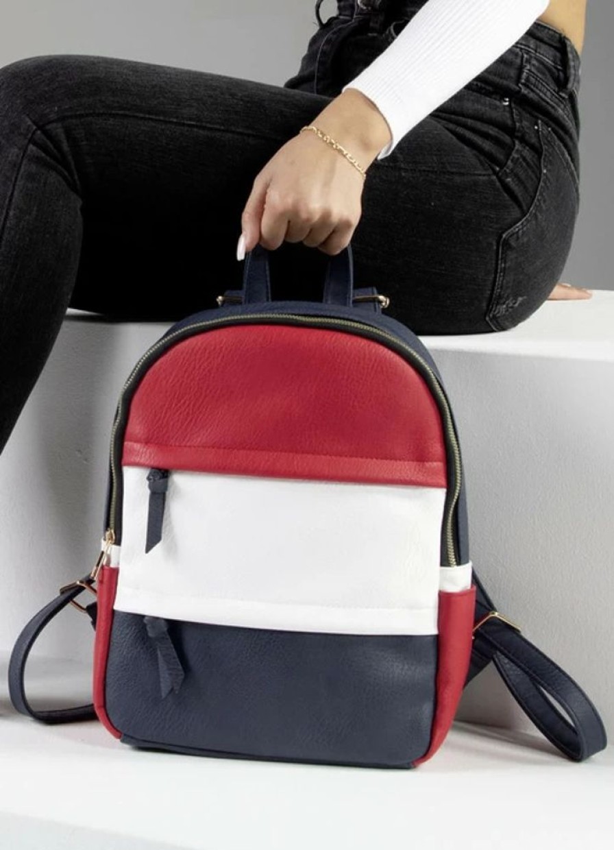 Damenmode BADER | Rucksack In Color-Blocking-Optik