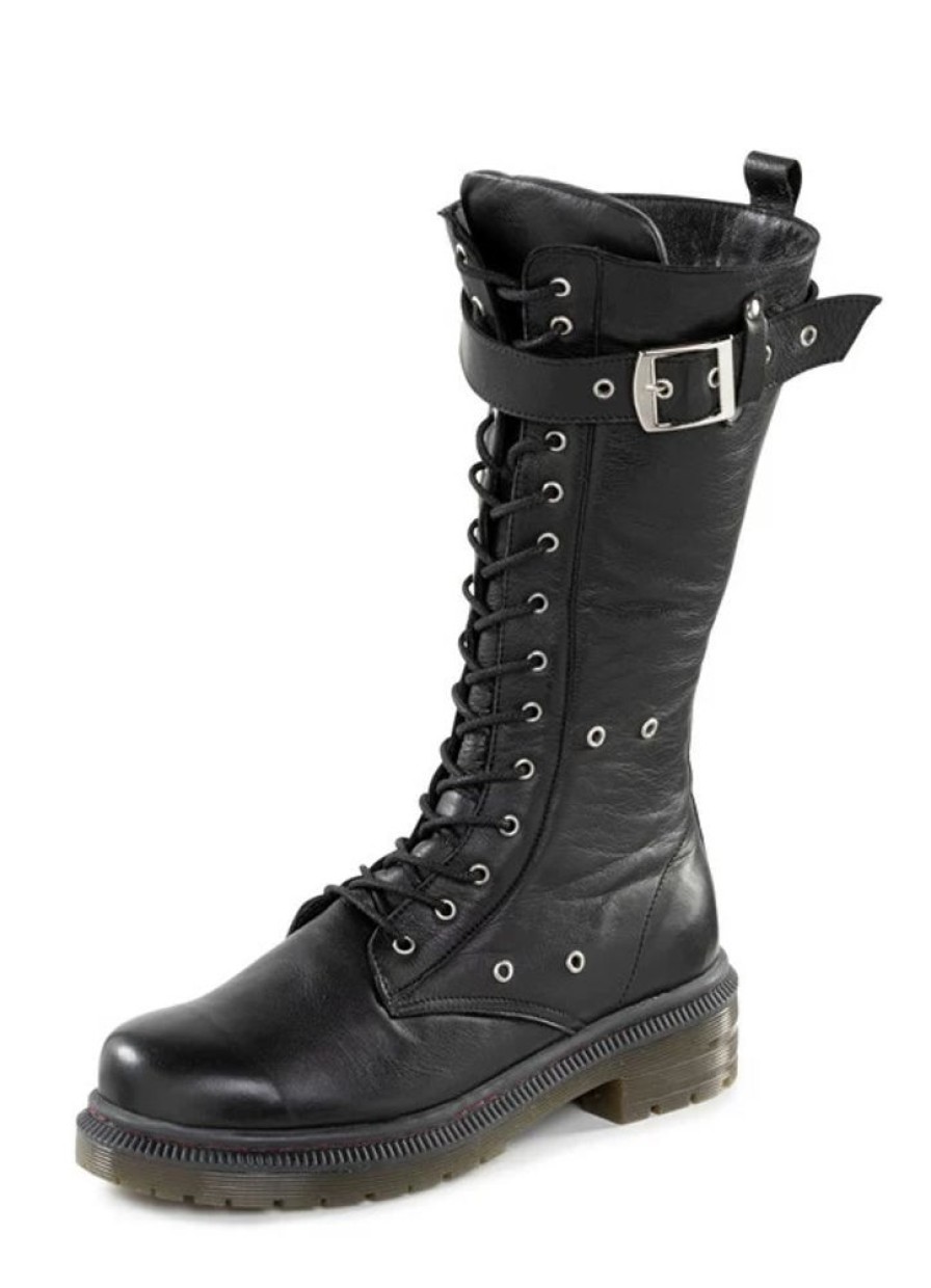 Damenmode BADER | Andrea Conti Schnur-Stiefel Mit Verstellbarer Schliese