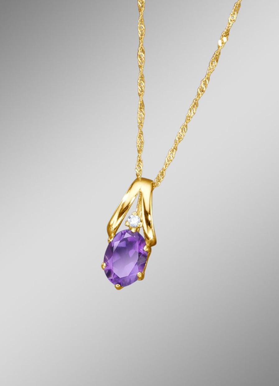 Schmuch&Uhren BADER | Anhanger Mit Amethyst Und Zirkonia