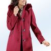 Damenmode BADER | Longjacke In 2 Farben Mit Kontrastfarbenem Zierstepp An Den Schubtaschen