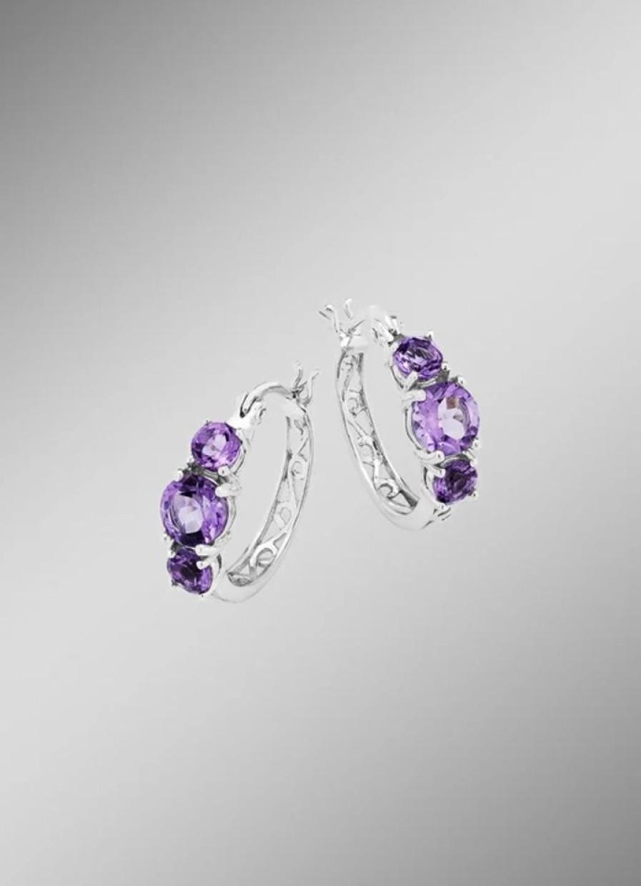 Schmuch&Uhren BADER | Creolen Mit Echt Amethyst