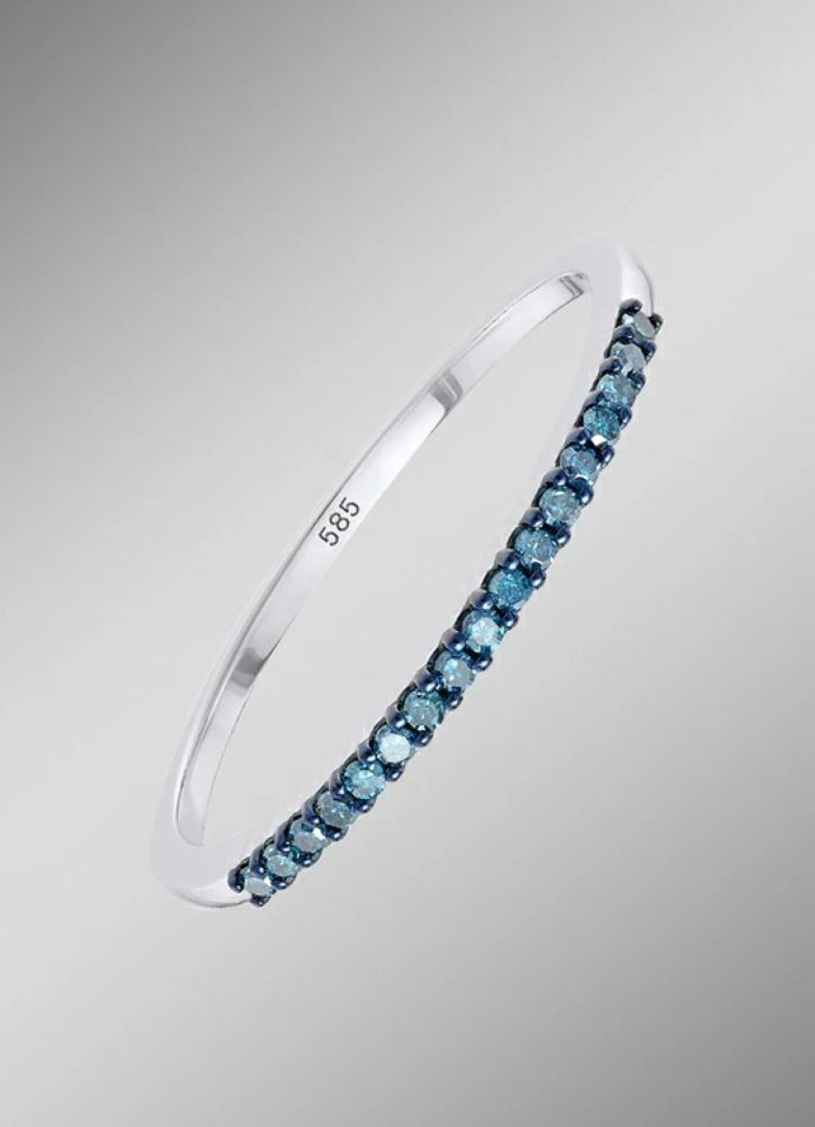 Schmuch&Uhren BADER | Exquisiter Damenring Mit Blauen Diamanten