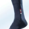 Herrenmode BADER | Funferpack Socken Mit Handgekettelter Spitze Und Druckfreiem Bund