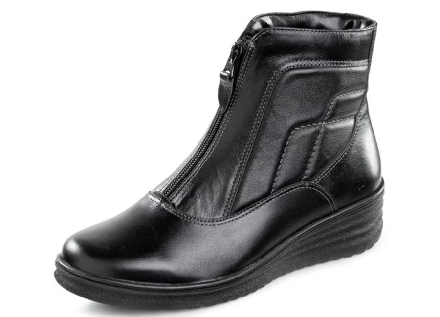 Damenmode BADER | Elena Eden Reisverschluss-Stiefelette Aus Bestem Nappaleder