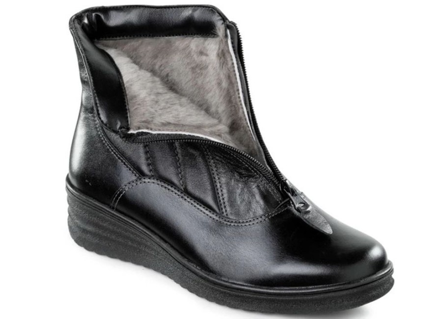 Damenmode BADER | Elena Eden Reisverschluss-Stiefelette Aus Bestem Nappaleder