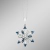 Schmuch&Uhren BADER | Anhanger Schneeflocke Mit Weisen Und Blauen Diamanten