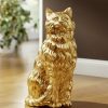 Dekoration BADER | Katze Mit Blattgold Und Strass-Steinen