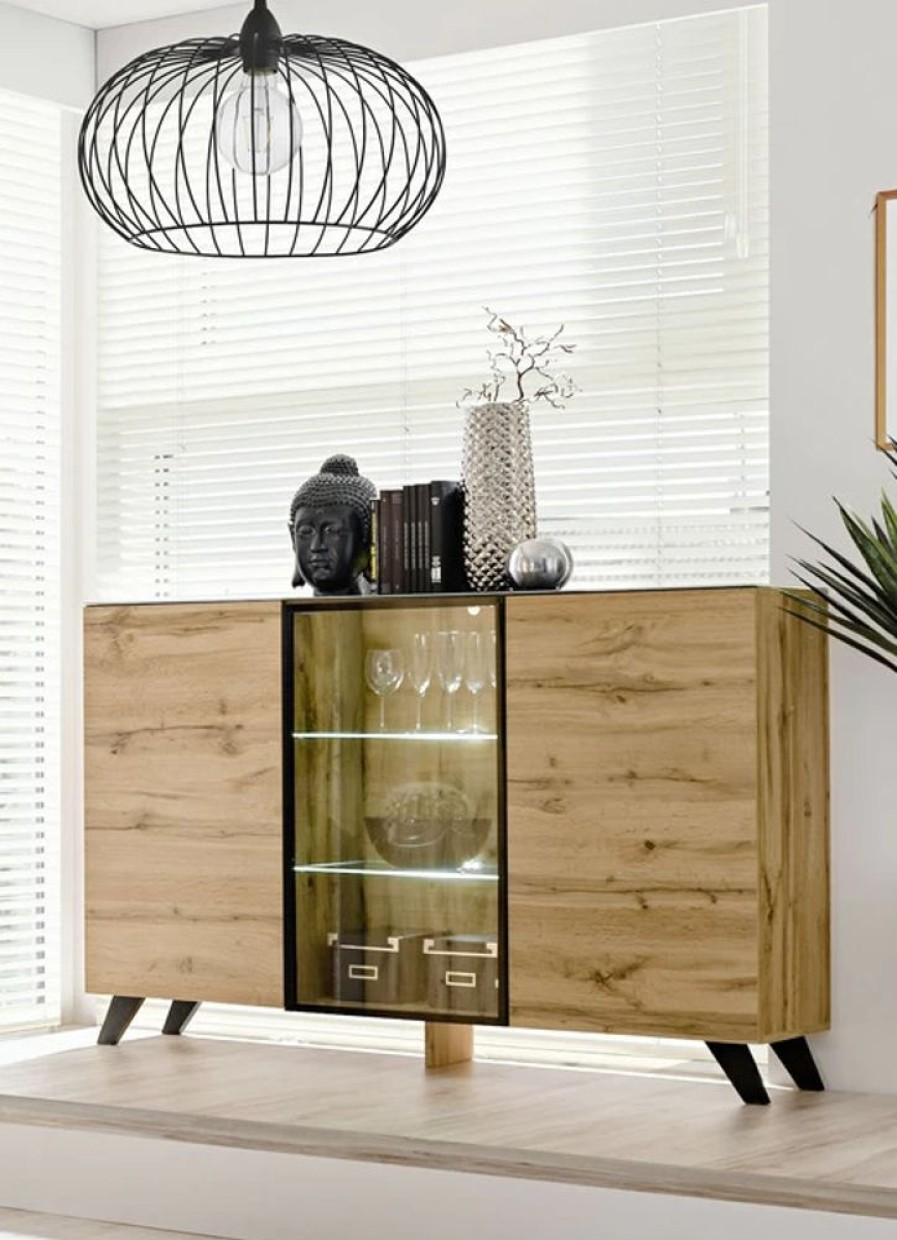 Wohnen BADER | Sideboard Mit Led-Beleuchtung Und Push-To-Open-System