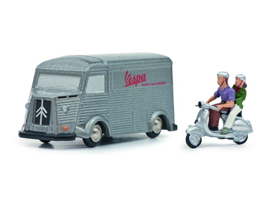 Dekoration BADER | Citroen Hy „Vespa" Und Vespa Roller + Figur