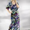 Damenmode BADER | Kaftan Nit Farbbrillantem Inkjet-Druck