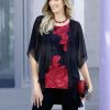 Damenmode BADER | Tunika Mit Chasuble Aus Chiffon