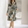 Damenmode BADER | Kleid Mit Raffinierter Wickeloptik