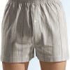 Herrenmode BADER | Viererpack Boxershorts, Mit Eingriff, Uni Gestreift