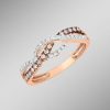 Schmuch&Uhren BADER | Verspielter Damenring In Rosegold Mit Brillanten