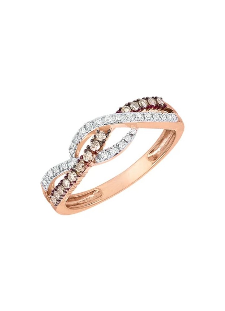 Schmuch&Uhren BADER | Verspielter Damenring In Rosegold Mit Brillanten