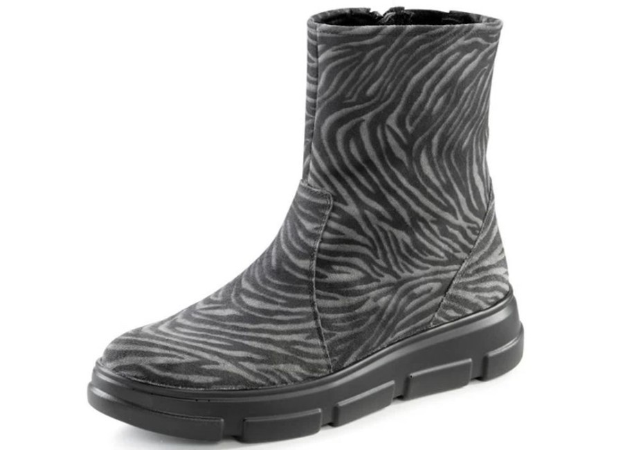 Damenmode BADER | Waldlaufer Stiefelette Mit Zebra-Dessin