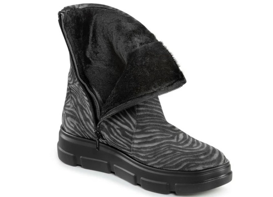 Damenmode BADER | Waldlaufer Stiefelette Mit Zebra-Dessin