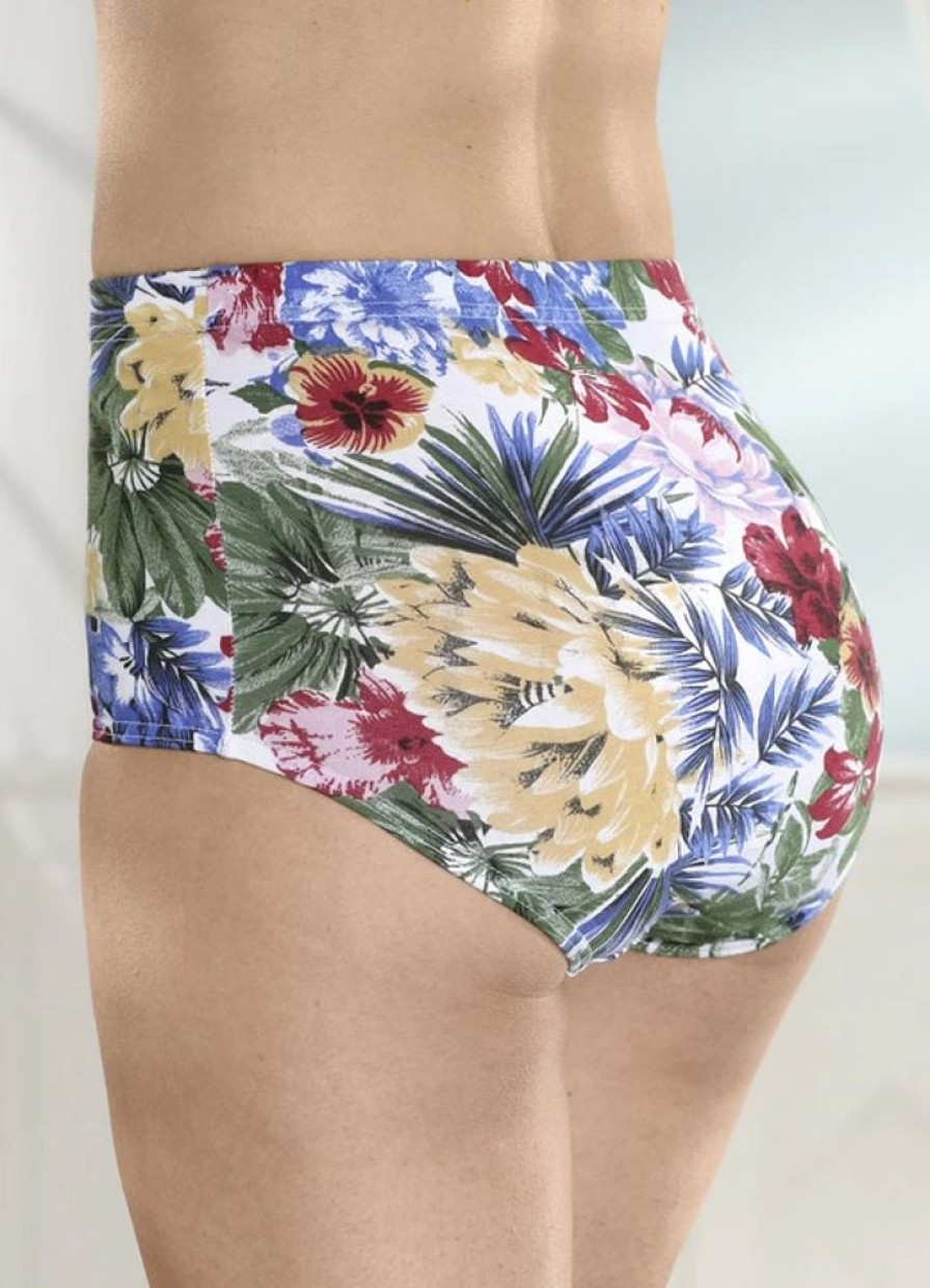 Wasche BADER | Viererpack Slips Mit Floraldessin