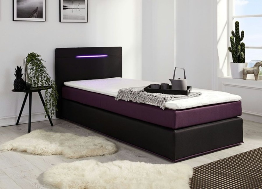 Wohnen BADER | Boxspringbett Mit Topper Und Led-Beleuchtung