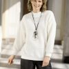 Damenmode BADER | Sweatshirt Mit Rundhals-Ausschnitt