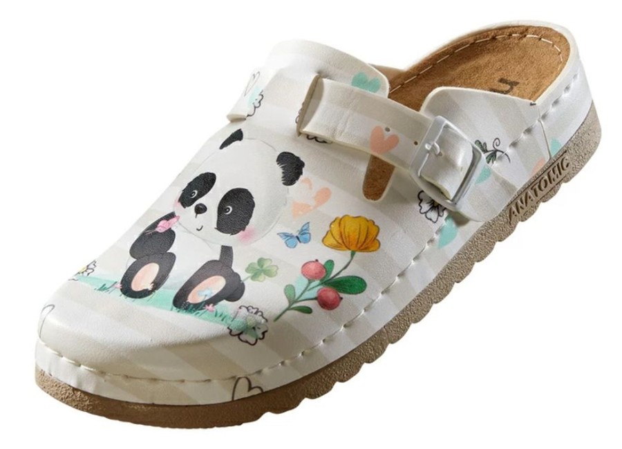 Damenmode BADER | Bequemer Clog Mit Niedlichem Panda-Druck