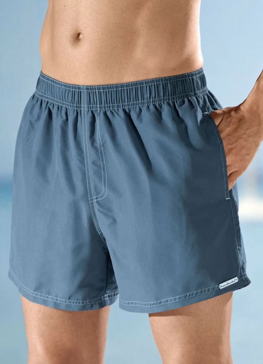 Herrenmode BADER | Wavebreaker Badeshorts, Uni, Microfaser