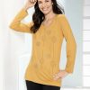 Damenmode BADER | Hubsches Shirt Mit Plattchenzier In 2 Farben