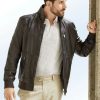 Herrenmode BADER | Lederblouson Mit Stehkragen