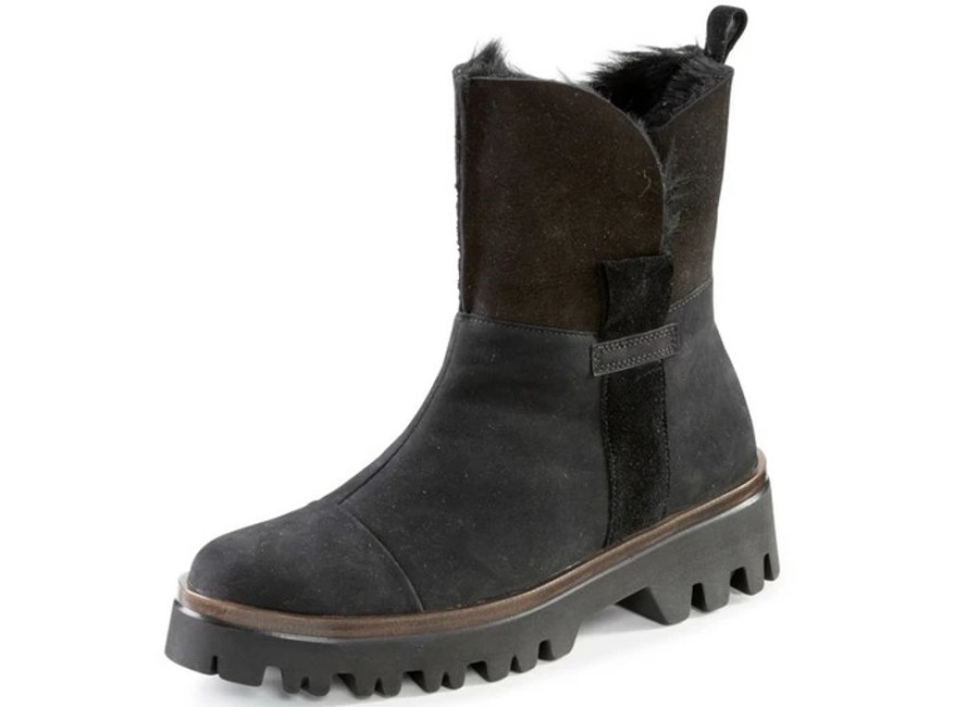 Damenmode BADER | Waldlaufer Stiefelette Mit Kuscheligem Kragen Aus Lammfell