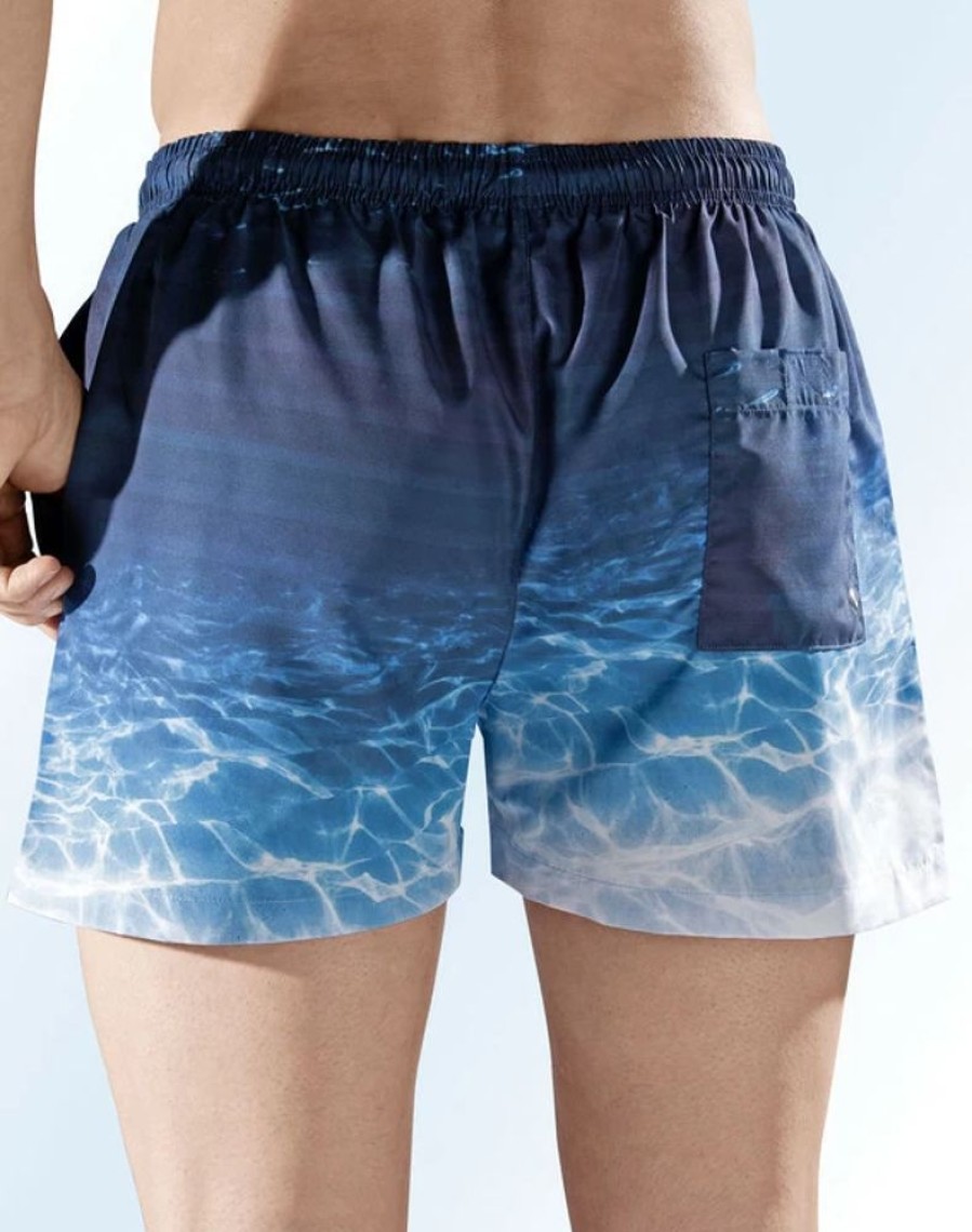 Herrenmode BADER | Badeshorts, Gesastasche Mit Klettverschluss, Microfaser