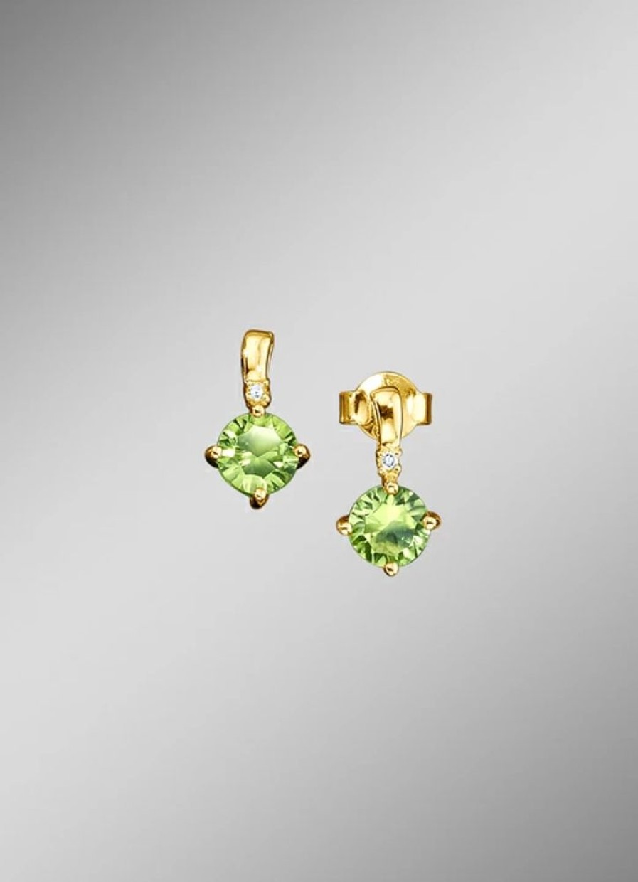 Schmuch&Uhren BADER | Ohrstecker Mit Peridot Und Diamanten