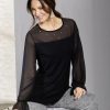 Damenmode BADER | Exzellentes Shirt Mit Chiffon-Verarbeitung