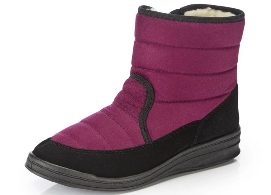 Damenmode BADER | Stiefelette Aus Weichem, Gestepptem Nubukmaterial