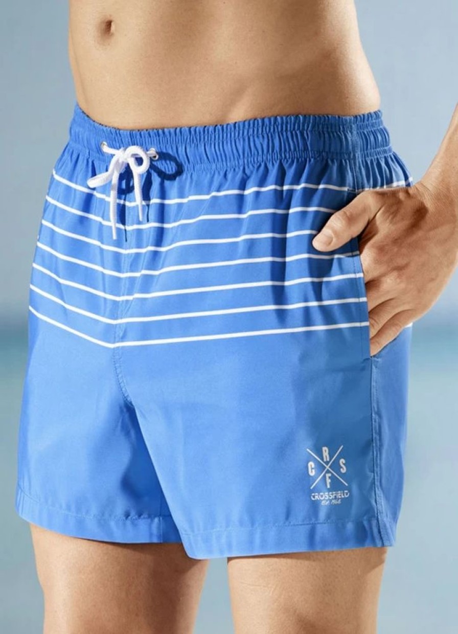 Herrenmode BADER | Badeshorts Mit Sreifendessin, Microfaser