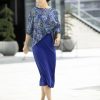 Damenmode BADER | Kleid, 2-Tlg. Mit Abnehmbarem Ponchouberwurf