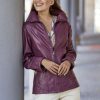 Damenmode BADER | Lederjacke Mit Steh-Umlegekragen