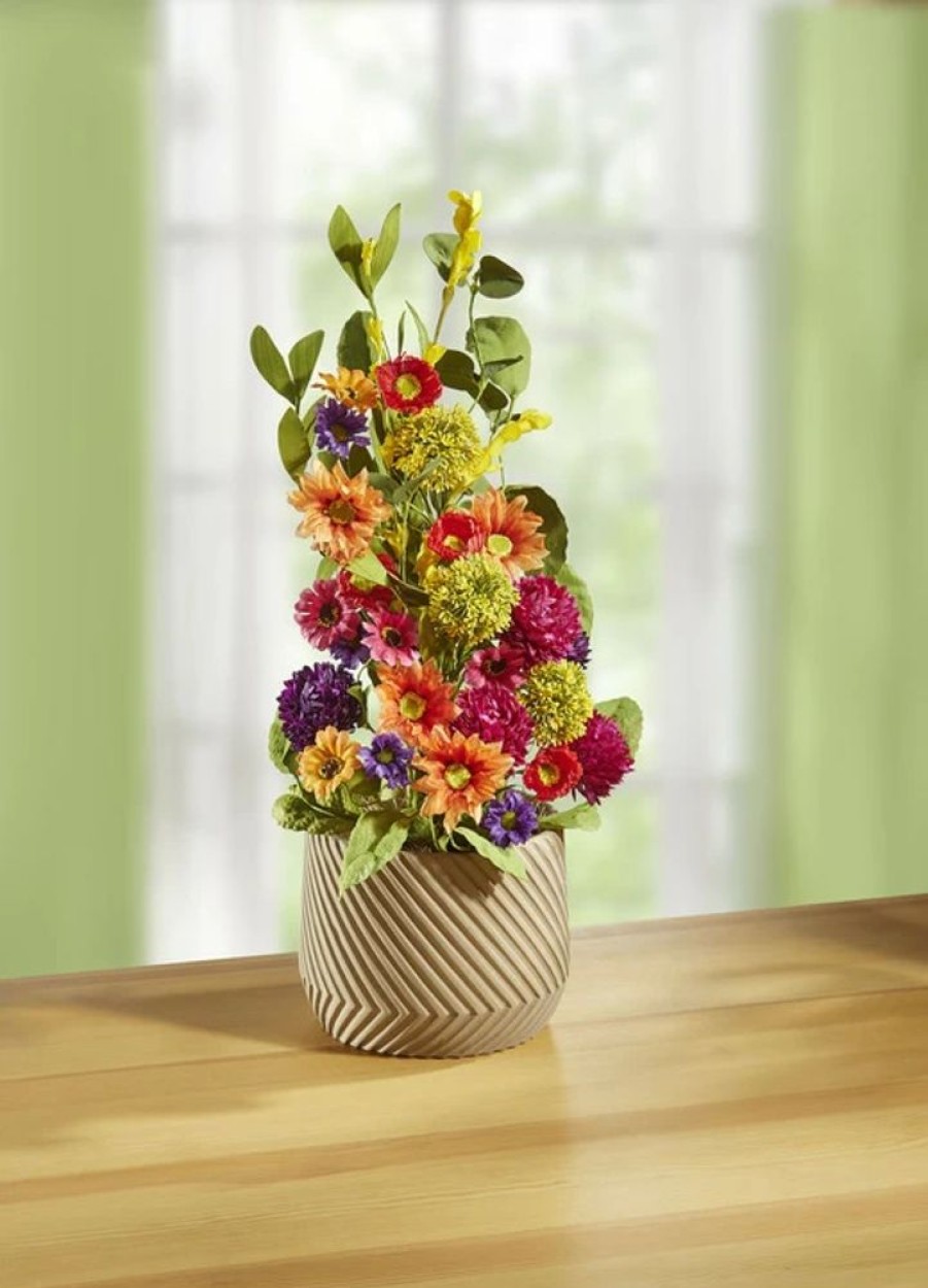 Dekoration BADER | Blumen-Arrangement In Topf Aus Keramik